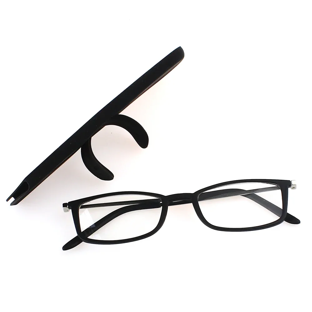 

QGAOP Anti Blue Light Reading Glasses Men Eyeglasses Thin Case Portable Stick on The Phone Magnifying Glasses for Women