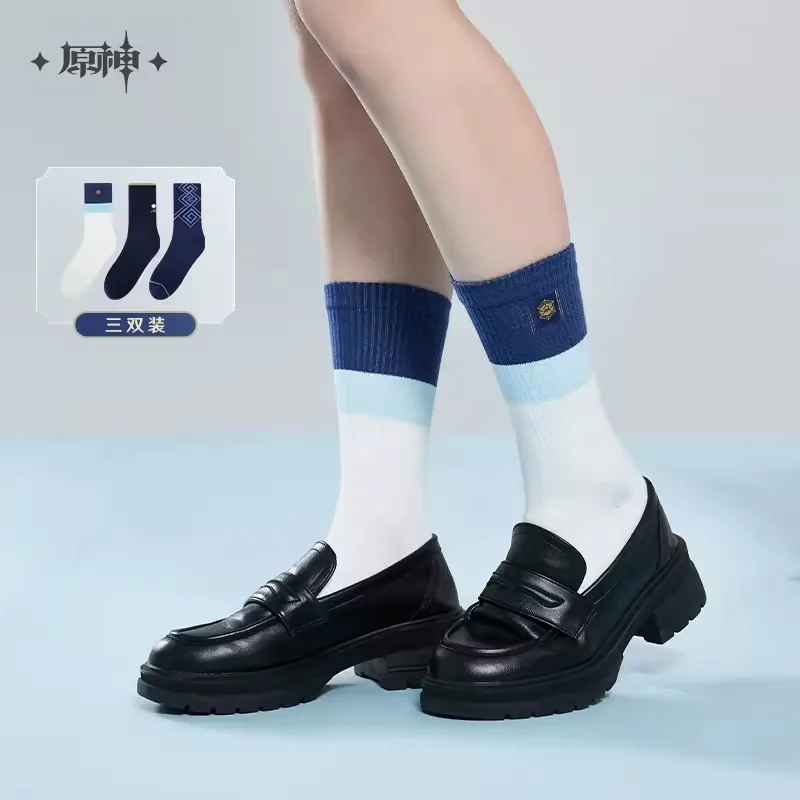 

Genshin Impact официальный Merch miHoYo оригинальный аутентичный Ayaka тематическая серия носков три пары