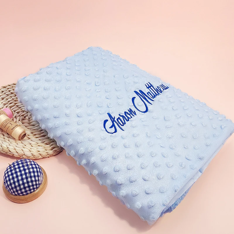 Personalised Newborn Baby Blanket for Crib Stroller