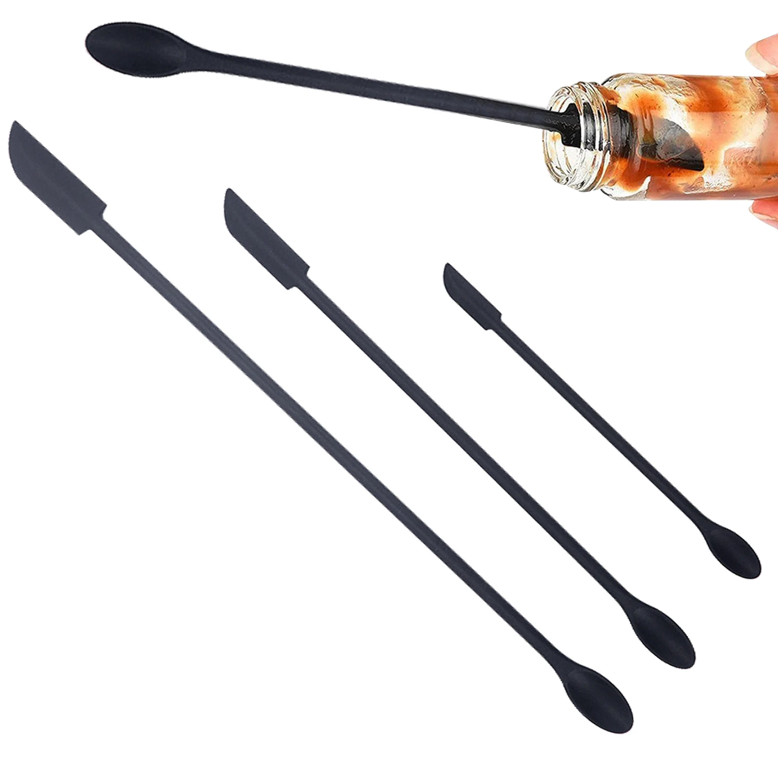 MiniSpatulaSiliconeJarSpatulaLastDropSmallSpatulasFinalMakeupSpatulasTwosidesLong