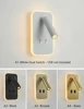 USB Charging Wall Mirror Lights Adjustable LED Wall Sconce Lights Indoor with Switch Modern Reading Lamp with Spotlight  Bedroom 4