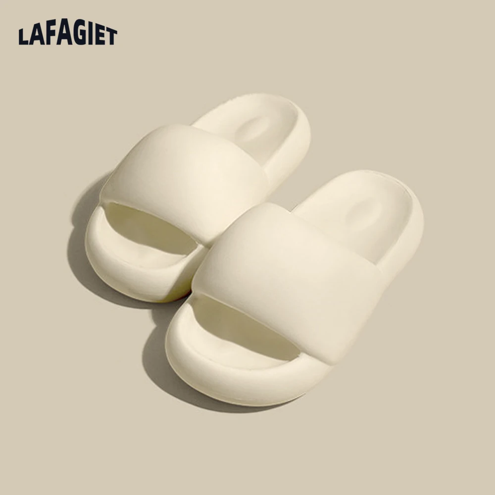 Шлепанцы женские домашние на толстой платформе, Нескользящие, Эва, мягкая подошва, повседневные сандалии, для ванной комнаты, сланцы