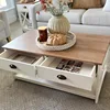 Coffee Table for Living Room - Farmhouse Modern Coffee Tables with Storage, Ivory White Coffee Table 5