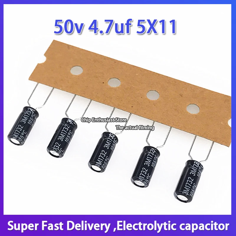 

10PCS New Rubycon imported electrolytic capacitor 50v 4.7uf 5X11 ruby yxf high frequency long life 5*11MM