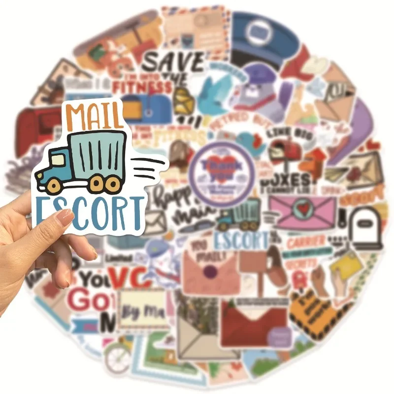 

10/50Pcs Postman Career Thank You English Short Sentence Label Stickers Kids Toy Decal Suitcase Laptop Fridge Phone Car Sticker