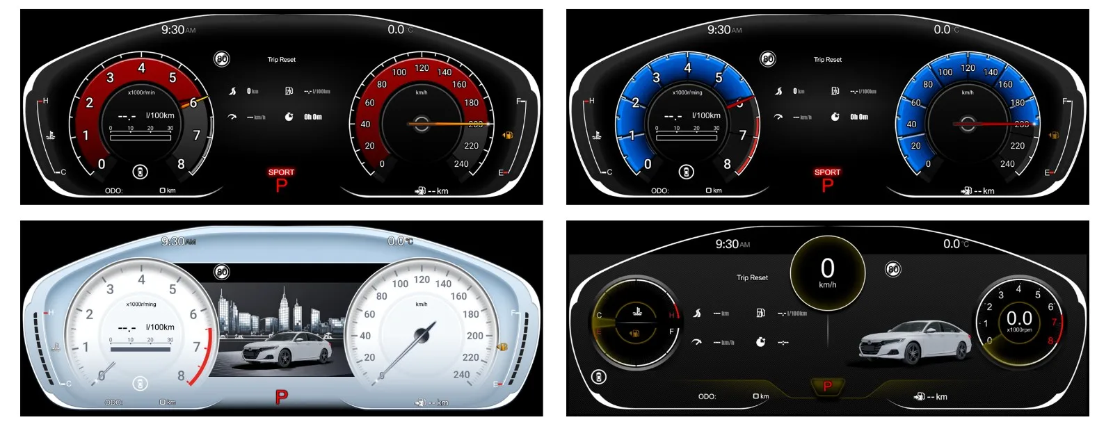 Digital Instrument Cluster For Honda Accord Tenth Generation 2018–2021 iOS Carpl