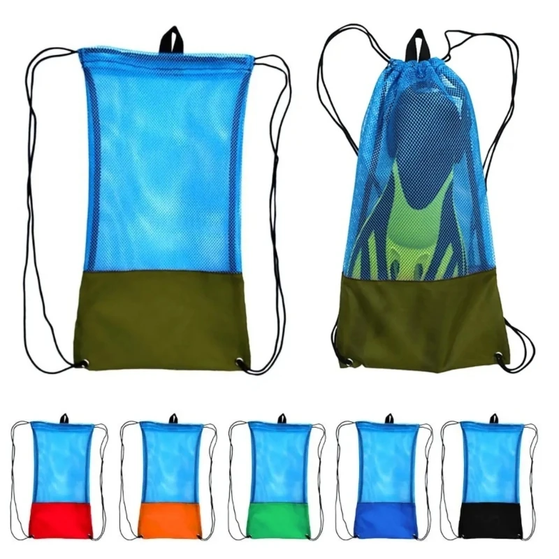 Multipurpose Snorkeling Gear Bag Net Diving Bag Swim Drawstring Bag Backpacks for Snorkeling Swimming Gear Accessories