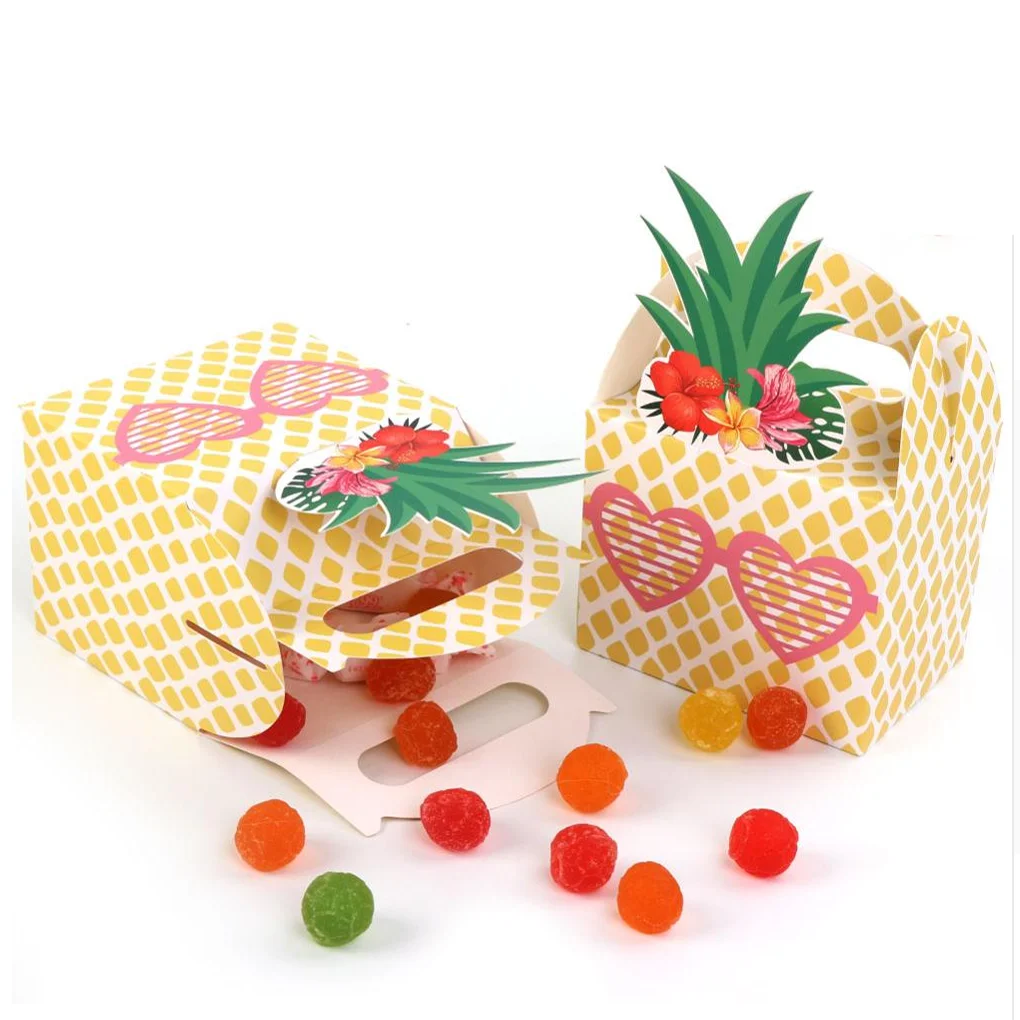 24Pcs Pineapple Favor Candy Gift Boxes for Hawaiian Tropical Party Luau BBQ Fruit Party... - SKU FCGB1110 - UGI Packaging