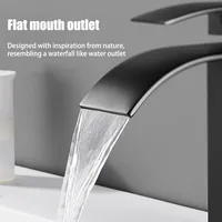 Waterfall Sink Faucet Bathroom Accessories Dual Control of Hot and Cold Bathroom Mixer Tap Washbasin Faucet Set Fixture Home 4
