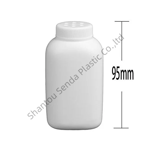 C:20PCS/LOT 80ML Powder bottle, white HDPE powder style bottle, powder bottles with white twist top sifter caps