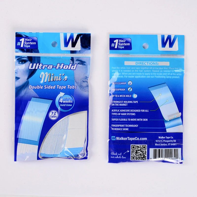 Ultra Hold Double-Sided Hair System Tape Tabs for Lace Fronts and Hair Extensions (72 Tabs)