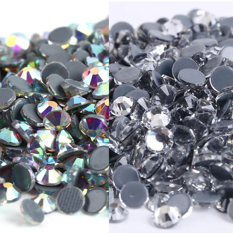 All Size Crystal Ab/clear Super Bright Hot-fix Rhinestones Glass Strass Iron On Stone For Fabric Garment hot fix rhinestones rhinestone accessories