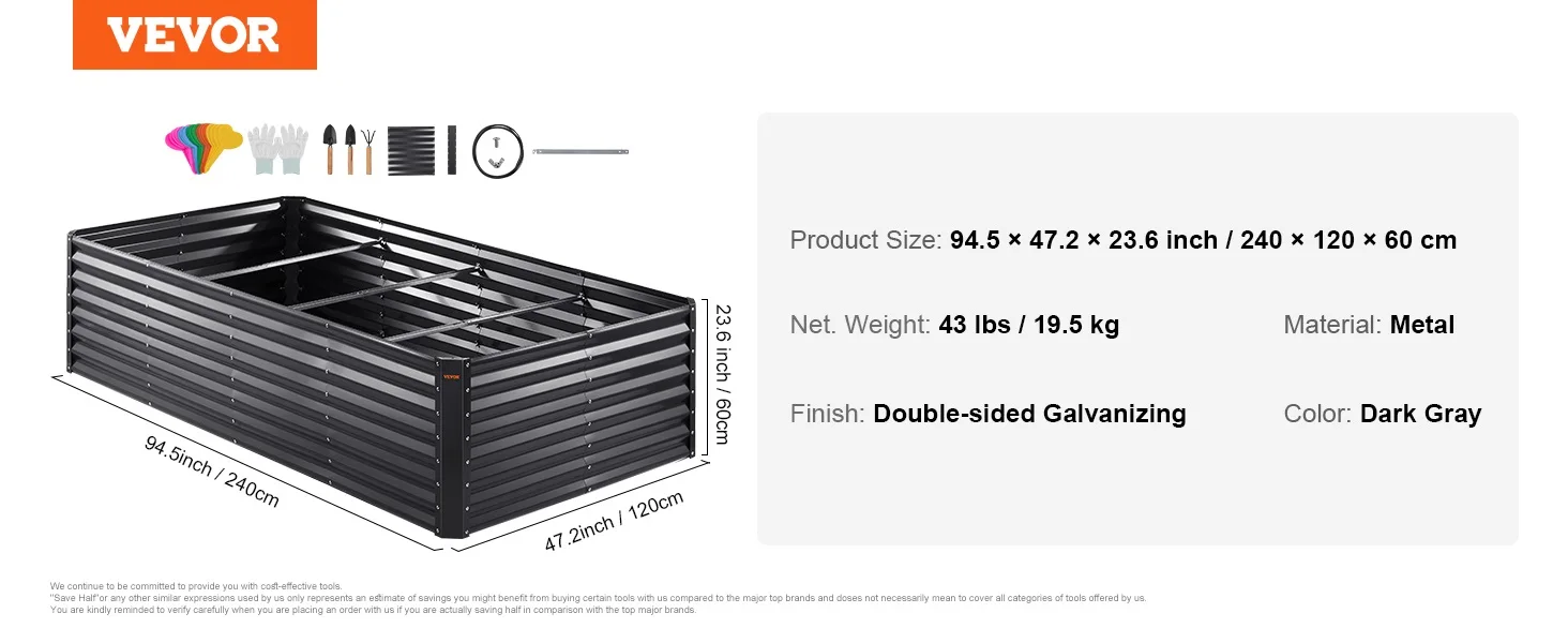 galvanized raised garden bed