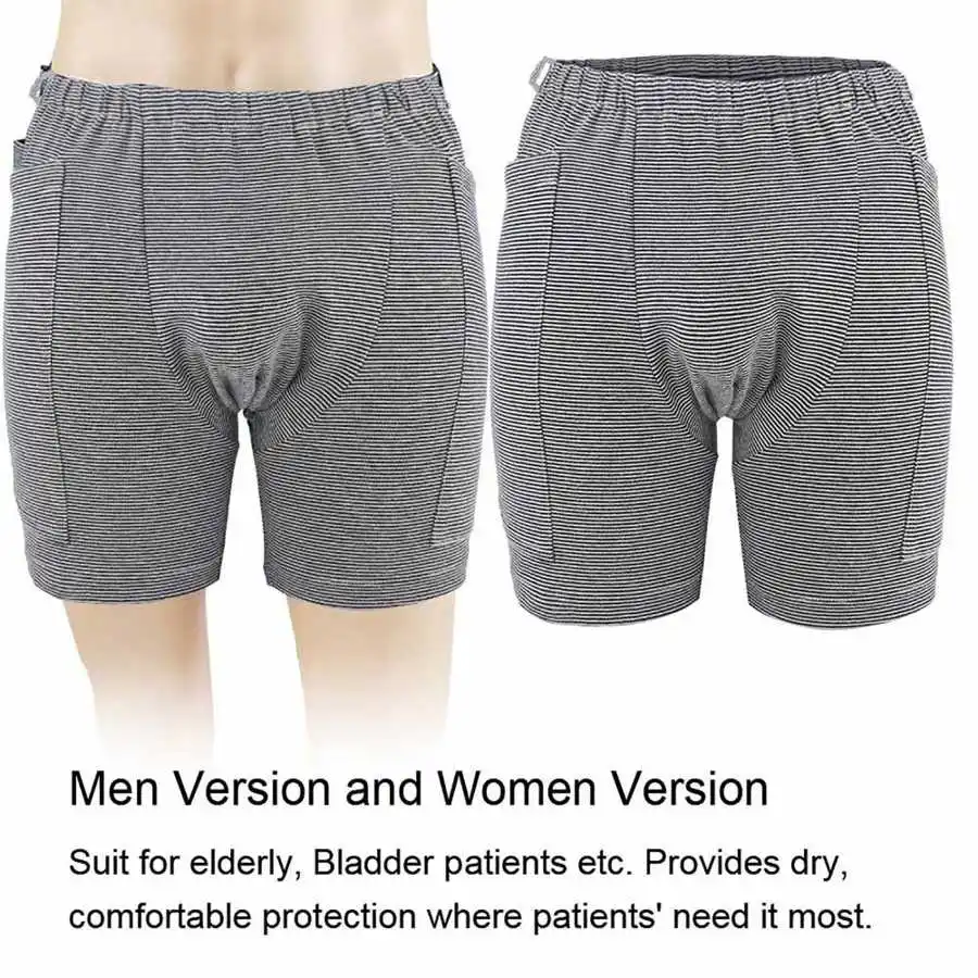 Wearable Urine Bag Soft Incontinence Pants Double Pocket Design Elderly Portable