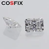 COSFIX 0.5-6ct Rare Radiant Cut Moissanite Loose Stone Real D Color Lab Grown Super White Certified Radiant Moissanite Diamonds 6