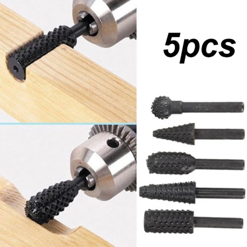

5pcs/Set 1/4'' Drill Bits Set Cutting Tools For Woodworking Wood Carving Power Tool Accessories And Parts Replacement