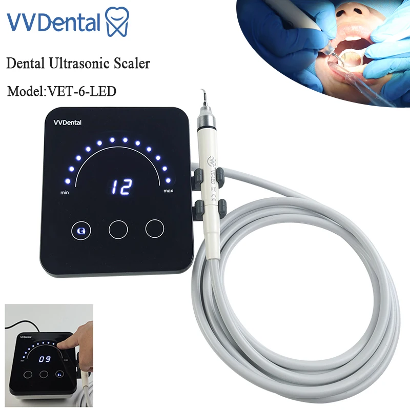 

Стоматологический Ультразвуковой скалер VVDental с фотоскалером для зубов, для удаления зубного налета и расчета, умный сенсорный экран, зубы, белый