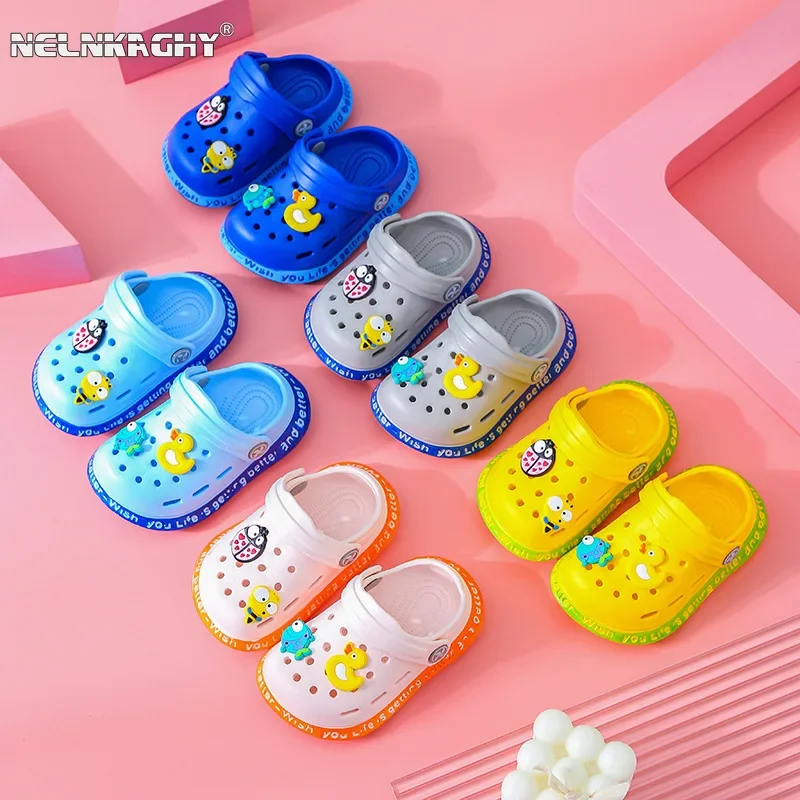 

Cartoon Toddler Kids Baby Sandals for Boys Girls, Soft Sole, Anti-Slip, Beach Shoes Children 1-3 Years