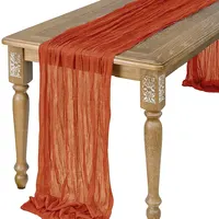 Semi Sheer Gauze Table Runner Sage Cheesecloth Table Setting Dining Vintage Wedding Decoration Banquets Arches Retro Boho Decor - Image 4
