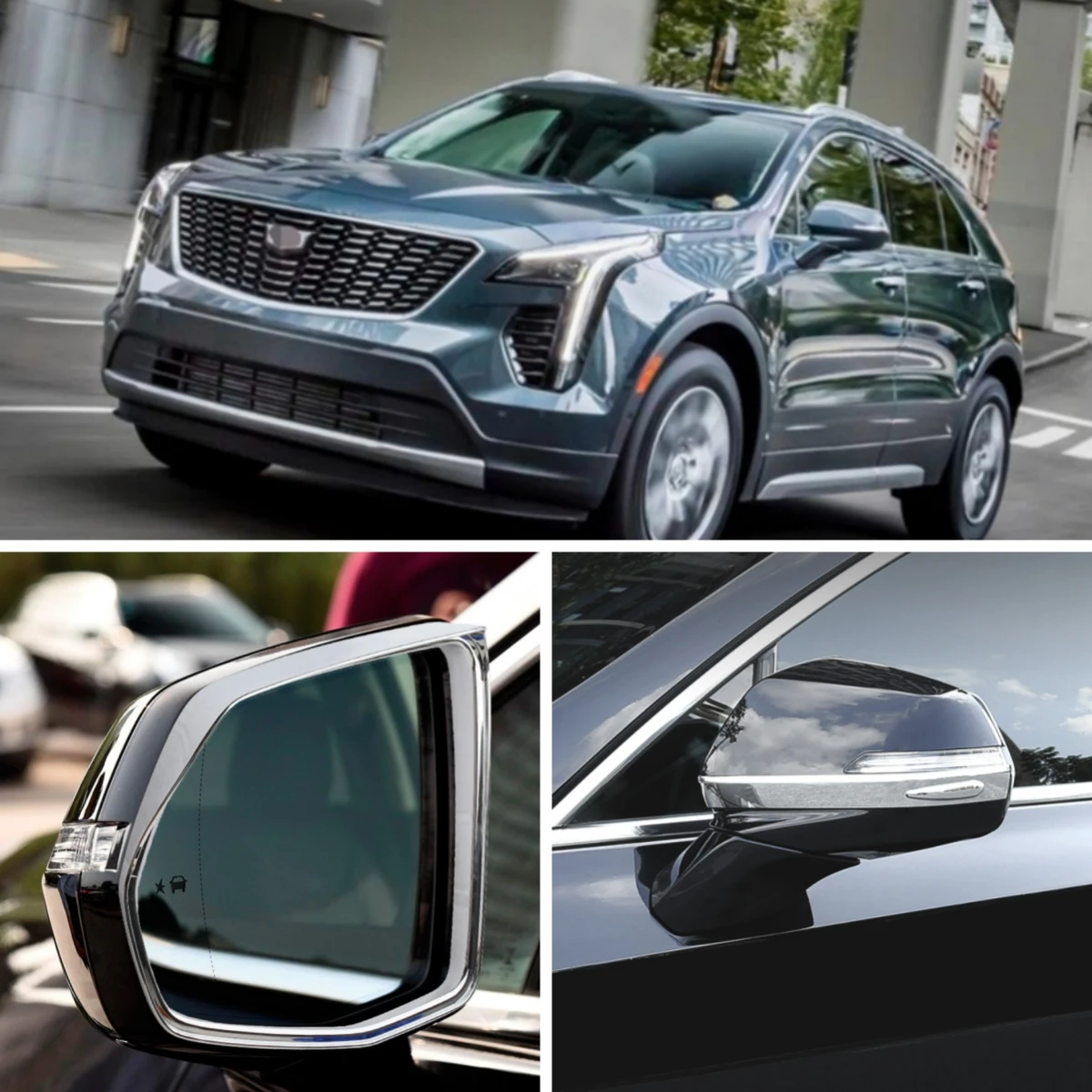 

Хромированная накладка на зеркало заднего вида с защитой от дождя и лезвиями для Cadillac XT4 2019 2020 2021 2022