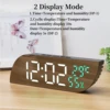 Digital Alarm Clock Temperature Humidity Date 3 Alarms 2 Display  Unlimited Snooze Table Clock 12/24H Night   Clock 3