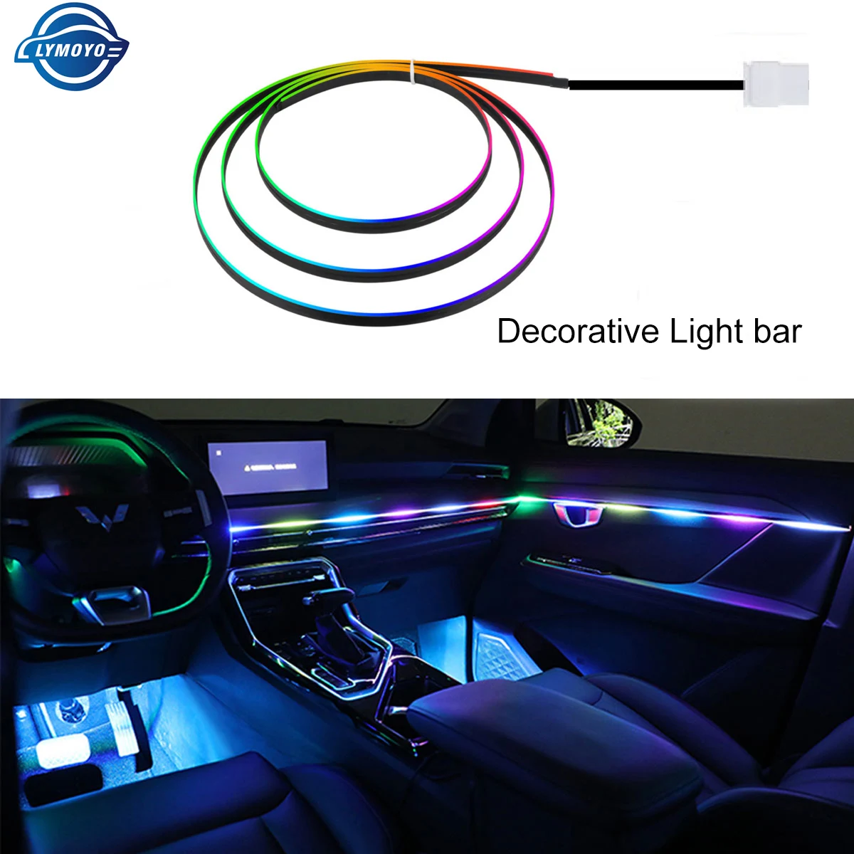 รูปสินค้า LED Strip ตกแต่งบ้าน 110-140 ซม. ไฟ RGB สีสันสดใส