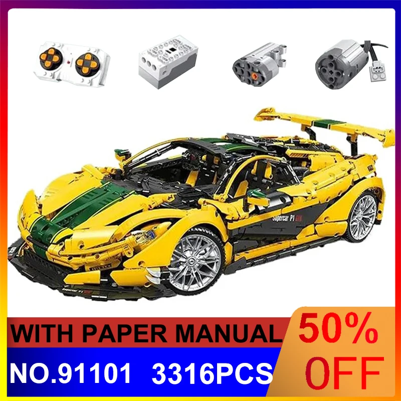 

MOC 91101 JIESTAR Technical Super Sports Car 3316pcs Building Blocks Bricks Puzzle Toy Christmas Gifts For Kids