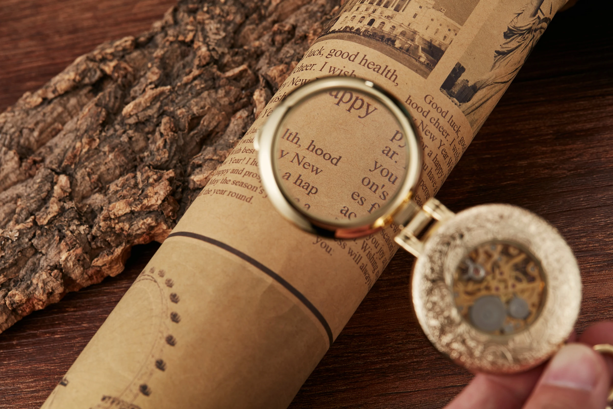 Vintage Luxury Mechanical Pocket Watch Men Xmas Gift Retro Hand-Winding Movement Roman Numerals Display Manual Pocket Timepiece