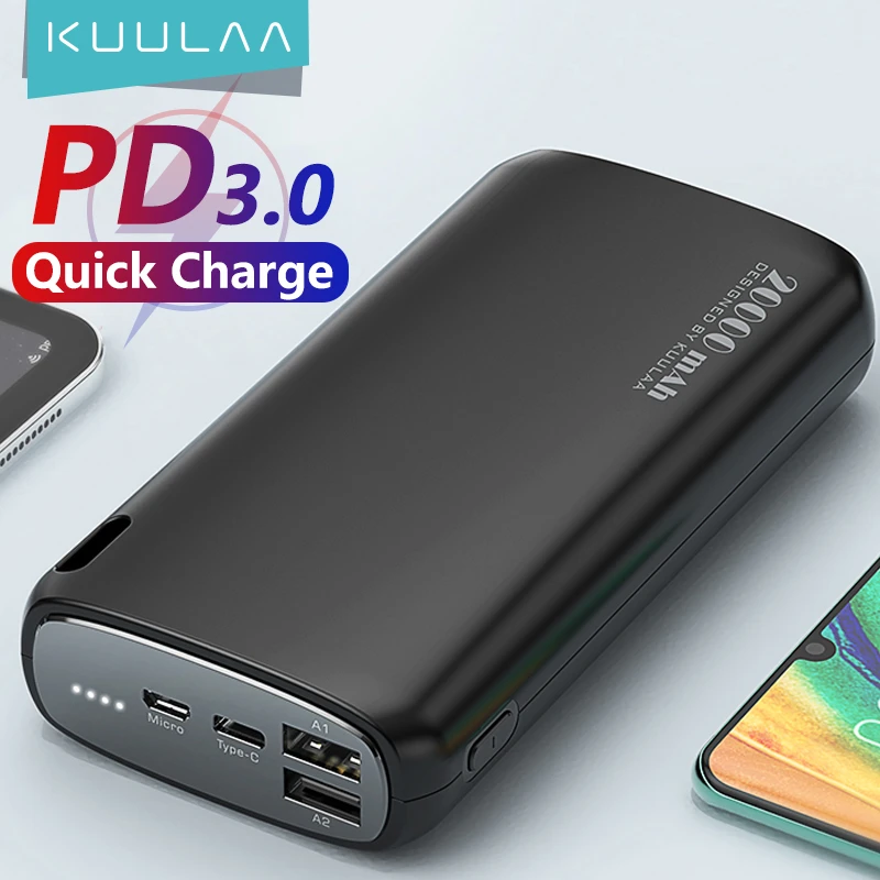 KUULAA batería externa teléfono móvil, cargador portátil de 20000 mAh, para iPhone 14|Cargador portátil| - AliExpress
