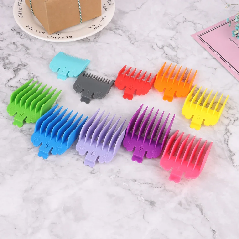 10Pcs Universal Hair Clipper Limit Comb Guide Limit Comb Trimmer Guards Attachment Professional Hairdressing Tools 2