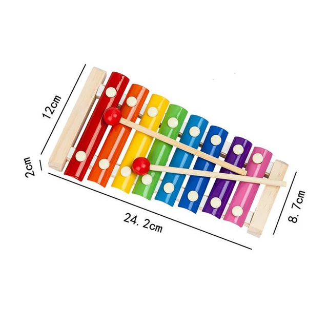 Montessori Wooden Rattles Sand Hammer Enlightenment Music Instrument Xylophone Puzzle Game Development Baby Toys 0 12 Months 4