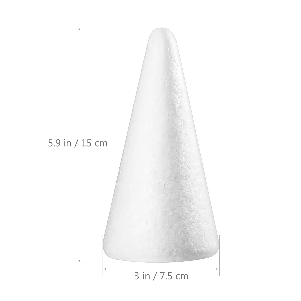 12Pcs 15cm Cones for DIY Crafts White Cones Christmas Tree Mold Polystyrene for Floral Arrangements DIY Craft Project Xmas Tree diy craft cones