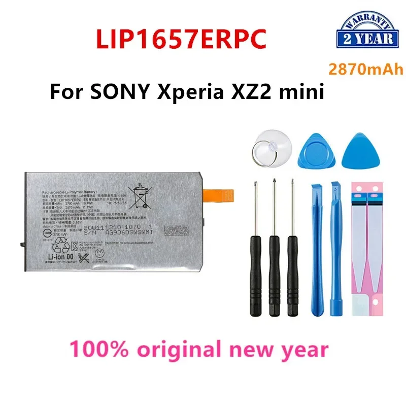 

New 2870mAh LIP1657ERPC Replacement Battery For Sony Xperia XZ2 Compact XZ2 Mini H8324 H8314 SO-05K Battery +Tools