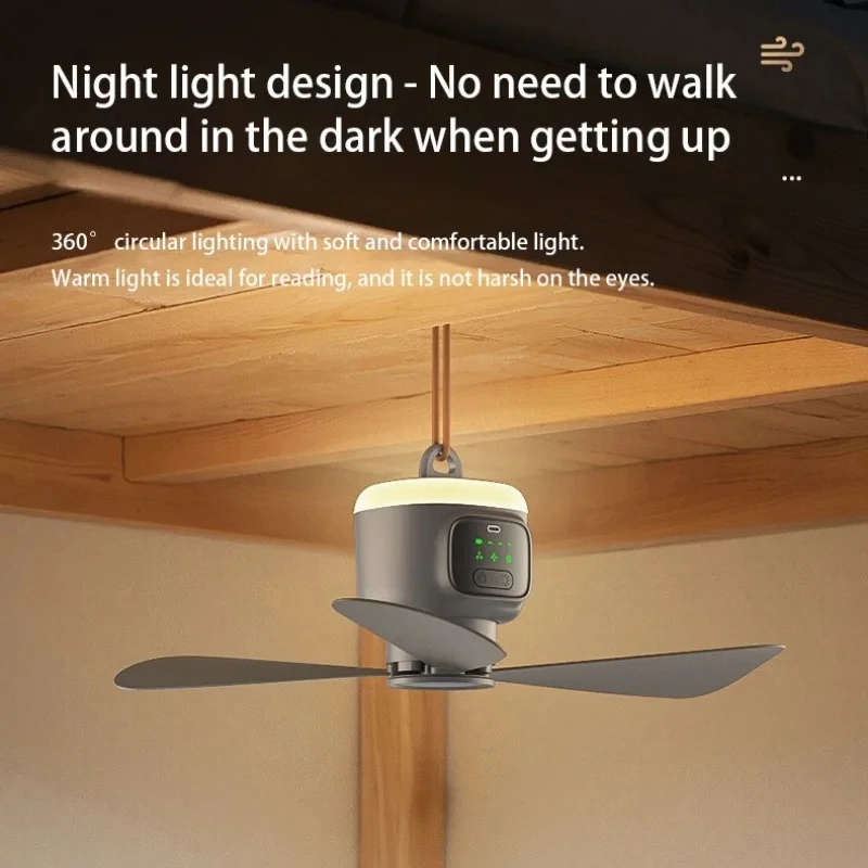 12000mAh Portable Ceiling Fan 450mm Blade Camping