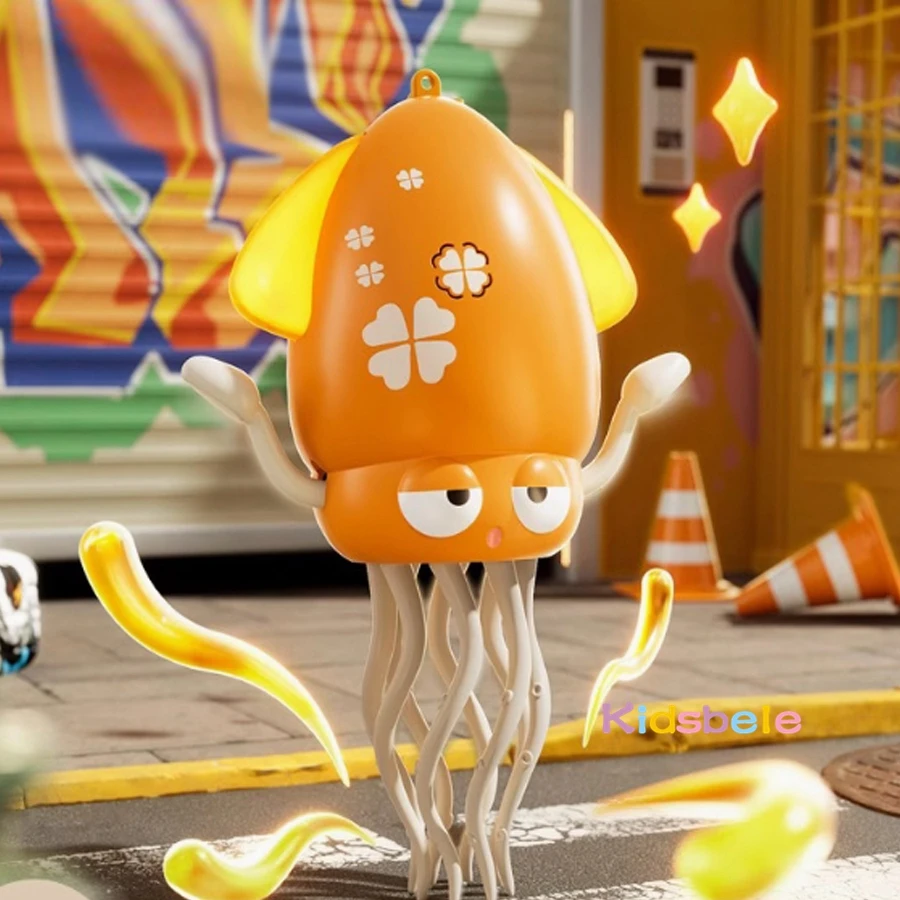 魔法の踊るタコ電動這うおもちゃ電動自動回避LEDライト&音楽スマート