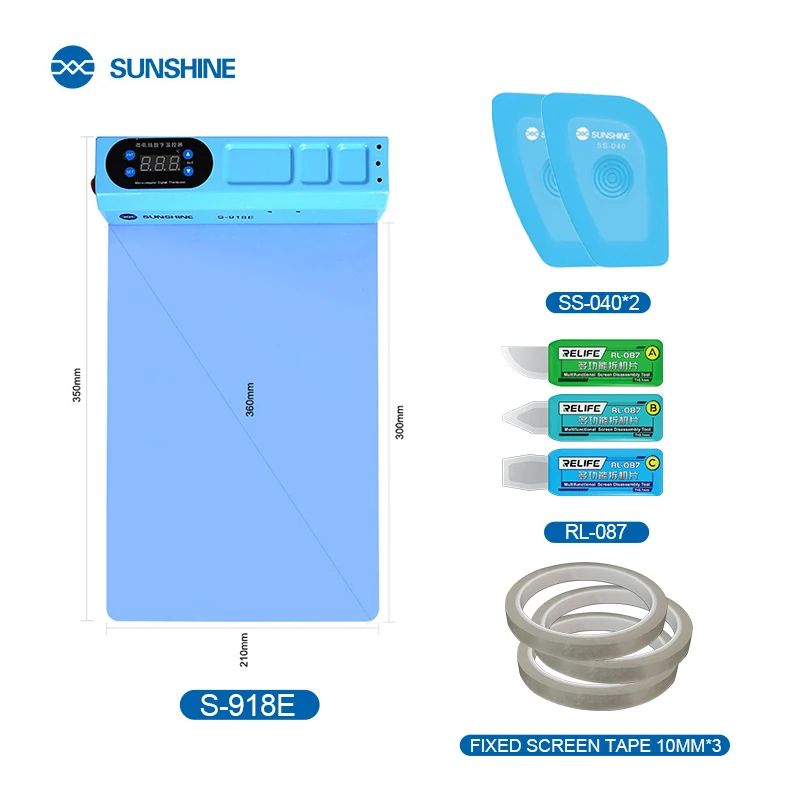SUNSHINE S-918E LCD Screen Separate Heating Stage Pad For Mobile