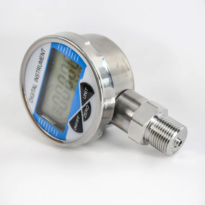 0-60mpa pressure gauge digital display oil, gas and water hydraulic stainless steel battery type digital pressure gauge NPT1/4