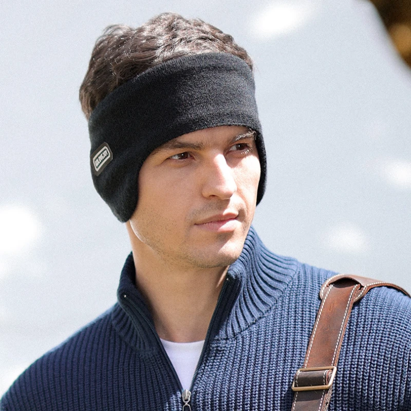 Winter Warm Earmuffs Anti-cold Knitted Plush Headband Ear Cover Outdoor Cycling Ski Running Thermal Soft Men Women Earflap
