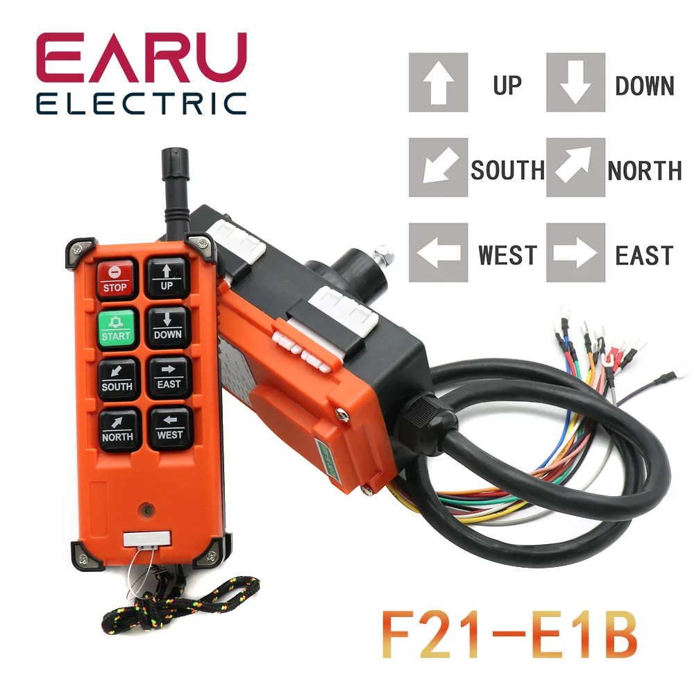 

F21-E1B Top quality industrial remote controller switches AC220V 380V 110V DC 12V 24V 36V Hoist Crane Control Lift Crane lift