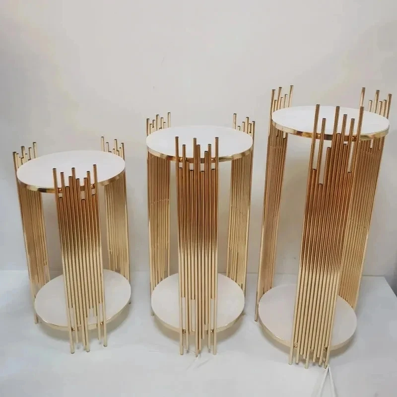 

3pcs Luxury Grand Event Column Acrylic Holder Plinth Dessert Table Wedding Birthday Cake Cookie Food Chocolate Display Stand