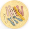 3PCS Silicone Spoon Fork For Baby Utensils Set Feeding Food Toddler Learn To Eat Training Soft Fork Cutlery Children's Tableware 6