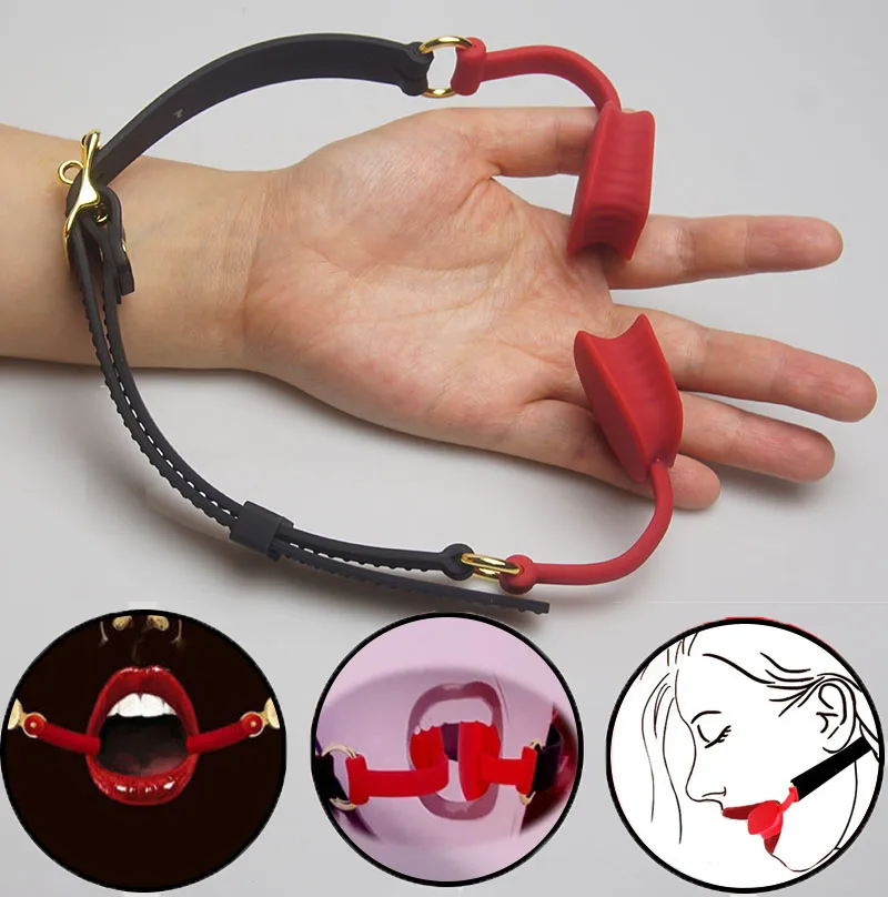 ADULTES SEXE JOUET Sexuel Flirter Bouche Bâillon En PU Cuir Silicone OS Gag  NF EUR 7,32 - PicClick FR