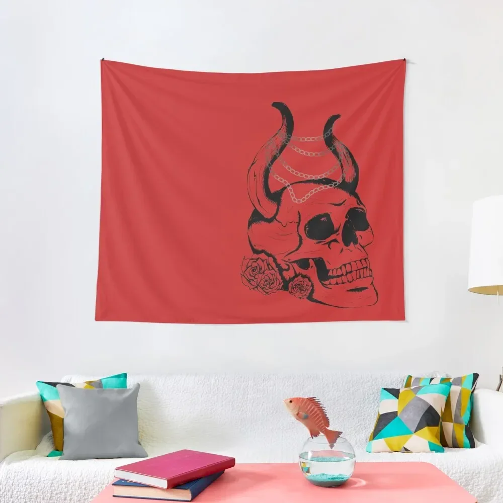 

Demon Skull Tapestry Wall Hanging Art Mural Tapestry