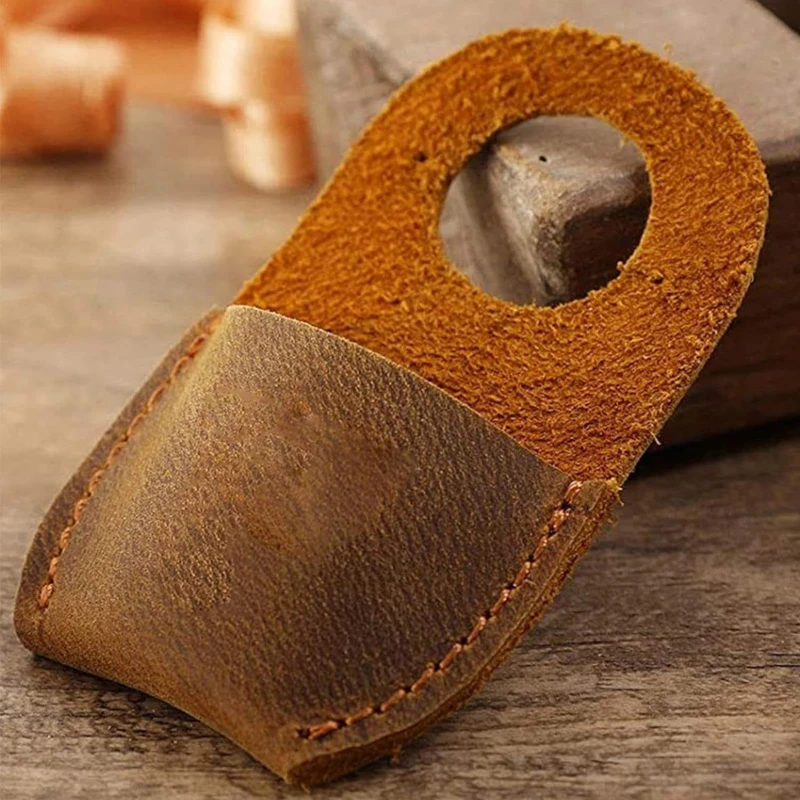 Thumb Guard Leather Finger Guard For Wood Carving Handmade Carving Accessories Whittling Tools Gloves For Wood Craft