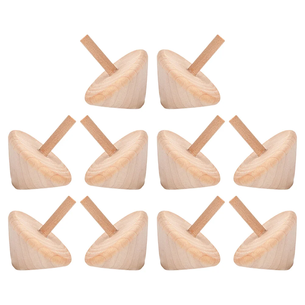 

10Pcs Portable Gyro Toy Funny Kids Gyro Unpainted Wood Gyro DIY Wooden Gyro Unfinished Gyro