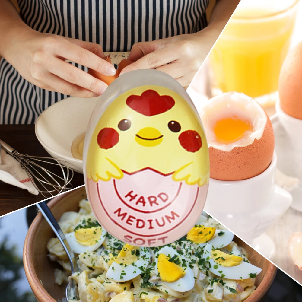 Egg timer Color Changing Boiled Egg Timer Cute Egg Boiling Timer Mini Boiled Alarm Cooking Tools Kitchen Gadgets