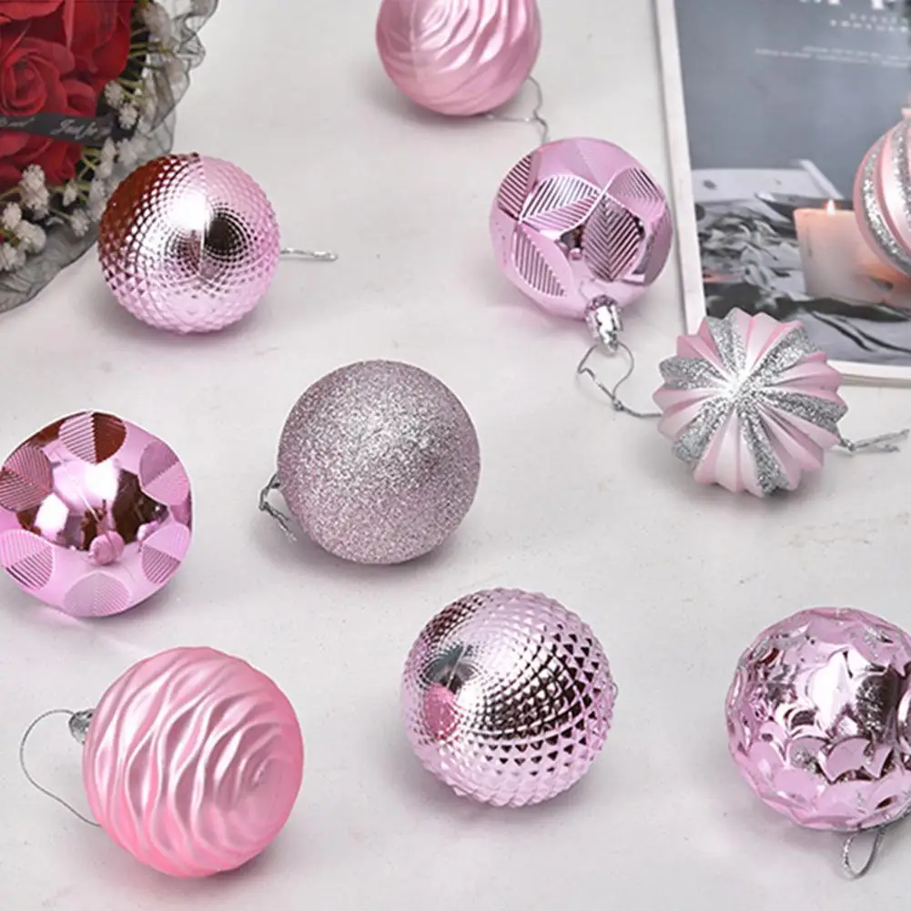 

Christmas Ball Ornaments Holiday Tree Decorations Festive Christmas Tree Ball Ornaments 12pcs Different Texture for Creation