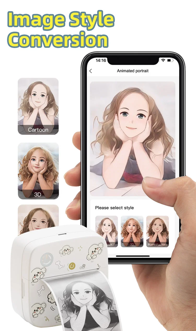 Description Picture 4 of itemDolewa D2 Bichon Mini Printer Portable Error Printer Use Thermal Paper Sticker Paper Label Maker Printer for Photo Printing