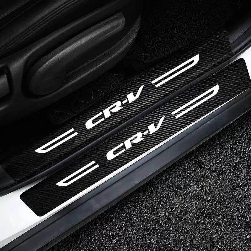 4 шт. для Honda CR-V CRV CR V 2 3 5 Автомобильная дверь задний порог углеродное волокно