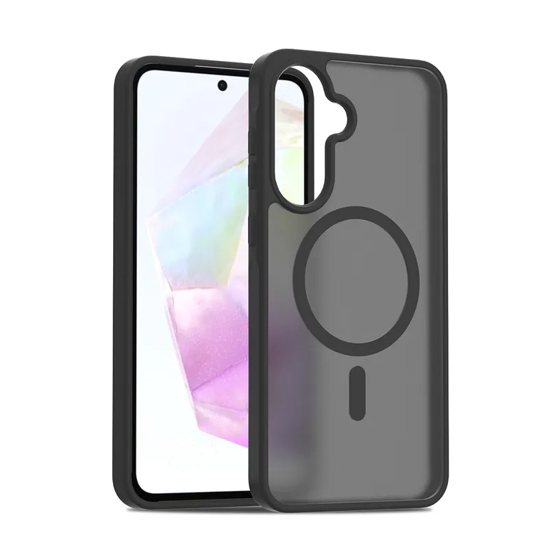 Enhanced Anti-Drop Magnetic Phone Case with Matte Translucent Finish